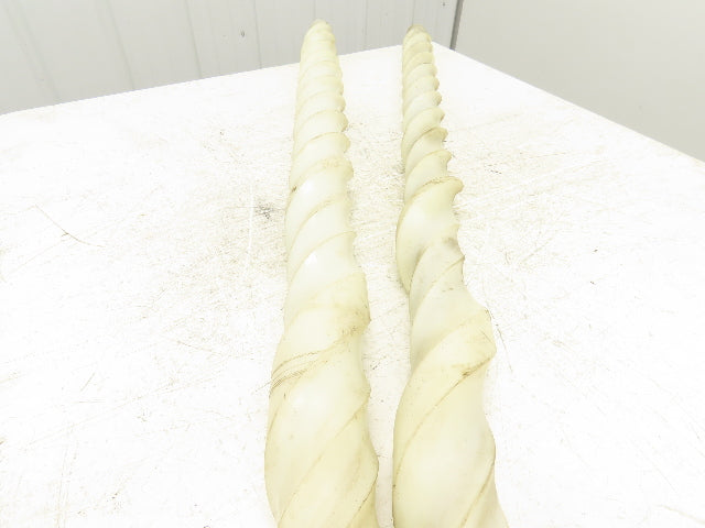 Bottle Feeder Conveyor Plastic Screw Auger Spiral Extruder 3.5"x 54" Set of 2