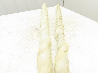 Bottle Feeder Conveyor Plastic Screw Auger Spiral Extruder 3.5"x 54" Set of 2