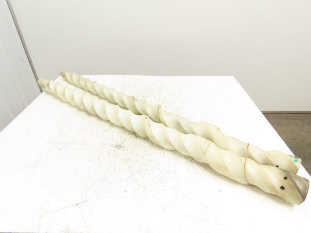 Bottle Feeder Conveyor Plastic Screw Auger Spiral Extruder 3.5"x 54" Set of 2