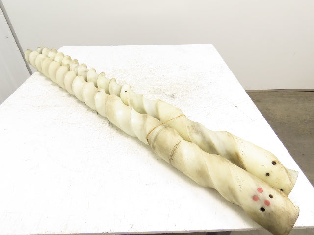 Bottle Feeder Conveyor Plastic Screw Auger Spiral Extruder 3.5"x 54" Set of 2