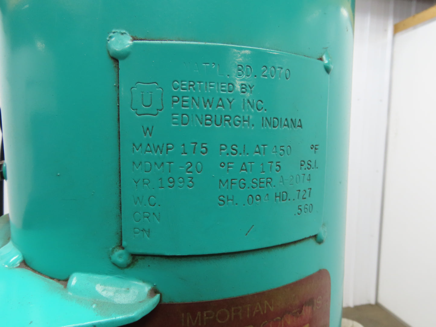 Palatek 25DF200 Rotary Screw Air Compressor 25Hp 230/460V 3Ph 200 Gallon 100CFM