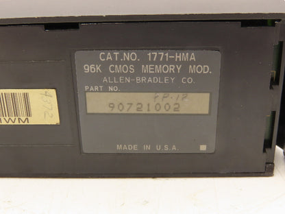 Allen Bradley 1771-HMA Servo Drive 96K CMOS Memory Module