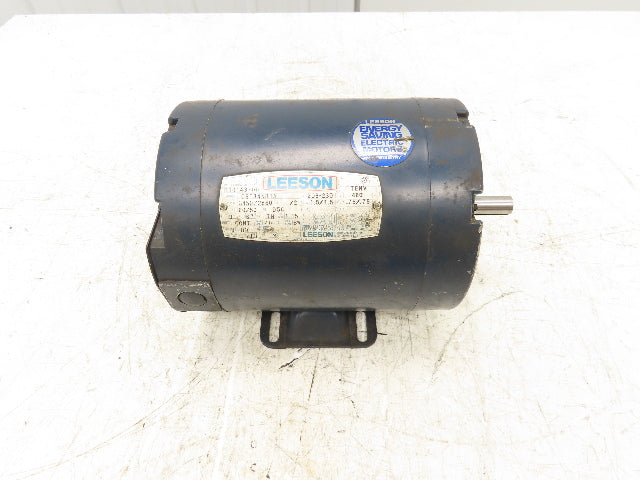 Leeson C6T34NB1A AC Motor 1/2Hp 3450 RPM 208-230-460V 3PH D56 Frame TENV