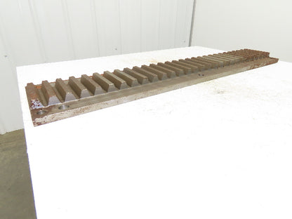 Steel Rectangular Gear Rack 2DP Pitch 29-Teeth 5.5" Width 45" OAL