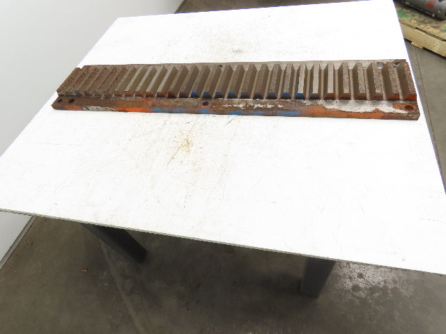 Steel Rectangular Gear Rack 2DP Pitch 29-Teeth 5.5" Width 45" OAL
