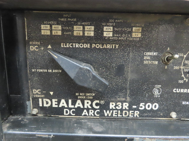 Lincoln 8506 PS IDEALARC R3R 500 DC Arc Stick Welder Welding Power Source Tested