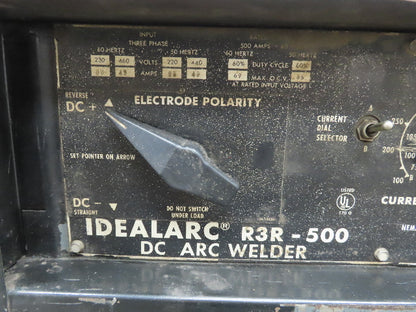 Lincoln 8506 PS IDEALARC R3R 500 DC Arc Stick Welder Welding Power Source Tested
