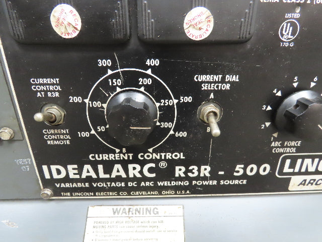 Lincoln 8794-M IDEALARC R3R 500 Variable Voltage DC Arc Welding Power Source 3PH