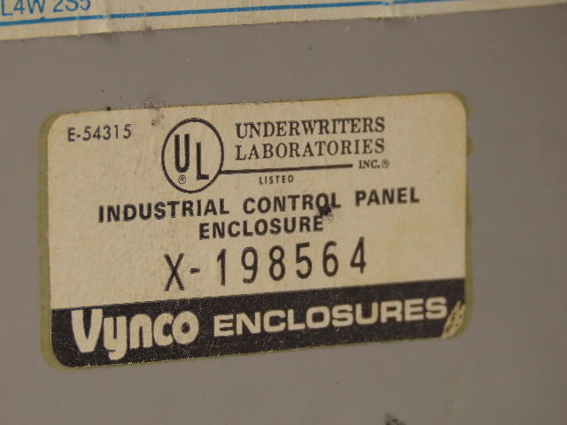 Vynco X-198564 Industrial Control Panel Enclosure 16x14x5-1/2" Fiberglass