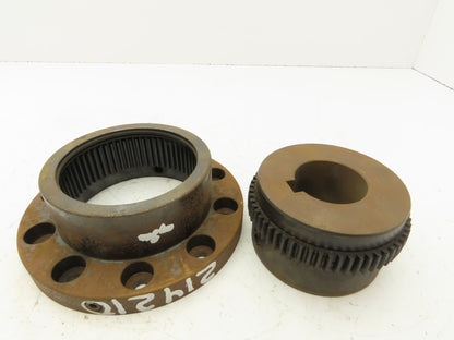 Sier-Bath F2 Vari-Crown Flanged Coupling With Flex hub 1-15/16" Keyed Bore
