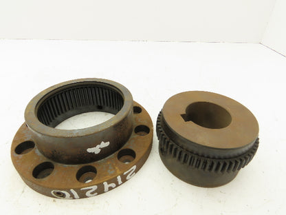 Sier-Bath F2 Vari-Crown Flanged Coupling With Flex hub 1-15/16" Keyed Bore