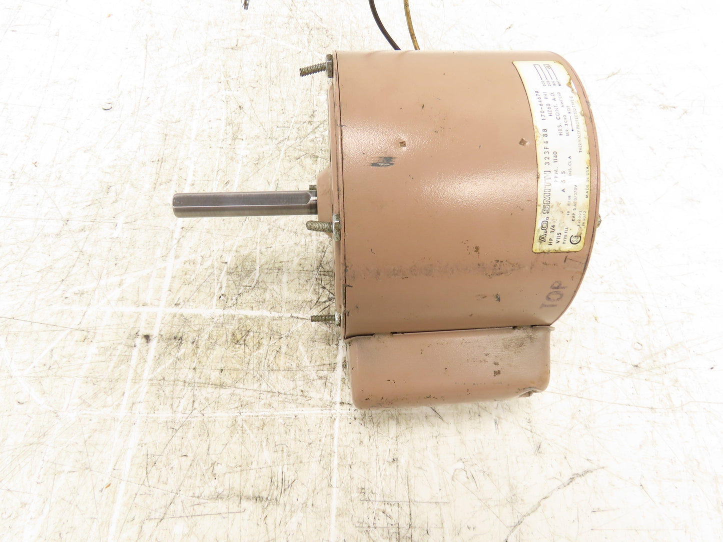 AO Smith 323P488 Fan Blower Motor 1/4Hp 1140 RPM 115V 1PH FU48 Frame Type FLL