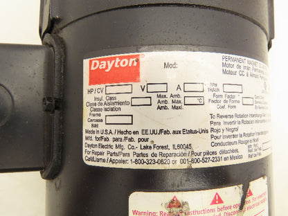 Dayton DC Permanent Magnet Motor 1/2-3/4Hp 180VDC 56C Frame 1750RPM