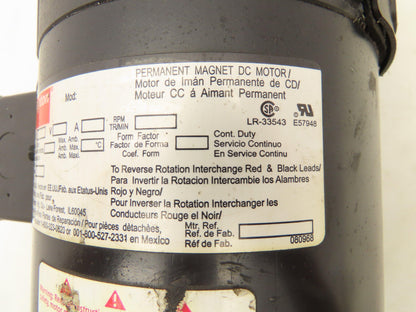 Dayton DC Permanent Magnet Motor 1/2-3/4Hp 180VDC 56C Frame 1750RPM