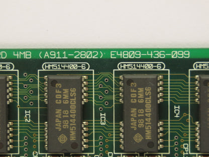 Okuma 1911-2802 Opus7000 DRAM Card 4MB Circuit Board