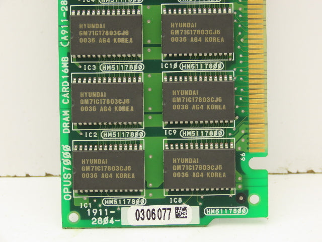 Okuma 1911-2804 Opus7000 DRAM Card 16MB Circuit Board