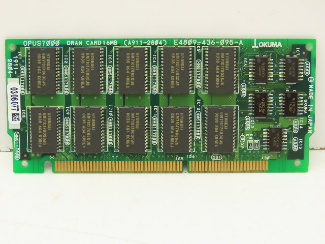 Okuma 1911-2804 Opus7000 DRAM Card 16MB Circuit Board