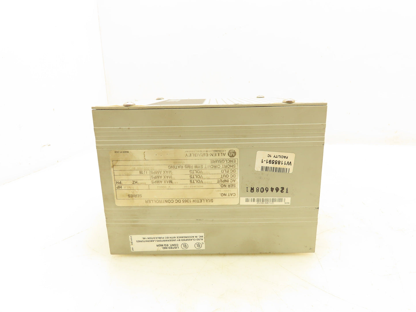 Allen Bradley 1365-SAN DC Motor Drive 1-2HP 90-180VDC 10Amp