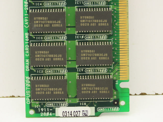 Okuma 1911-2804 Opus7000 DRAM Card 16MB Circuit Board