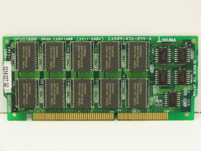 Okuma 1911-2804 Opus7000 DRAM Card 16MB Circuit Board