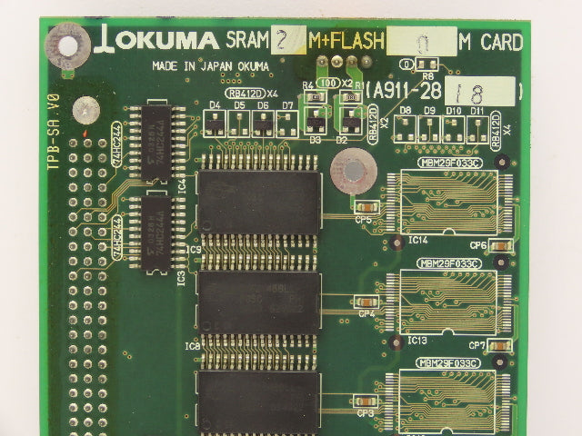 Okuma 1911-2818 SRAM 2M + Flash 0M Card Circuit Board