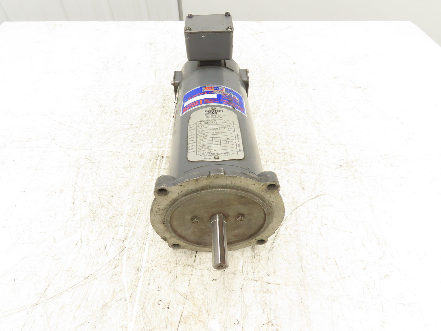 Boston Gear PM950AT-B Permanent Magnet DC Motor 90V .5Hp 1750 RPM 4.8A 56C 3336P