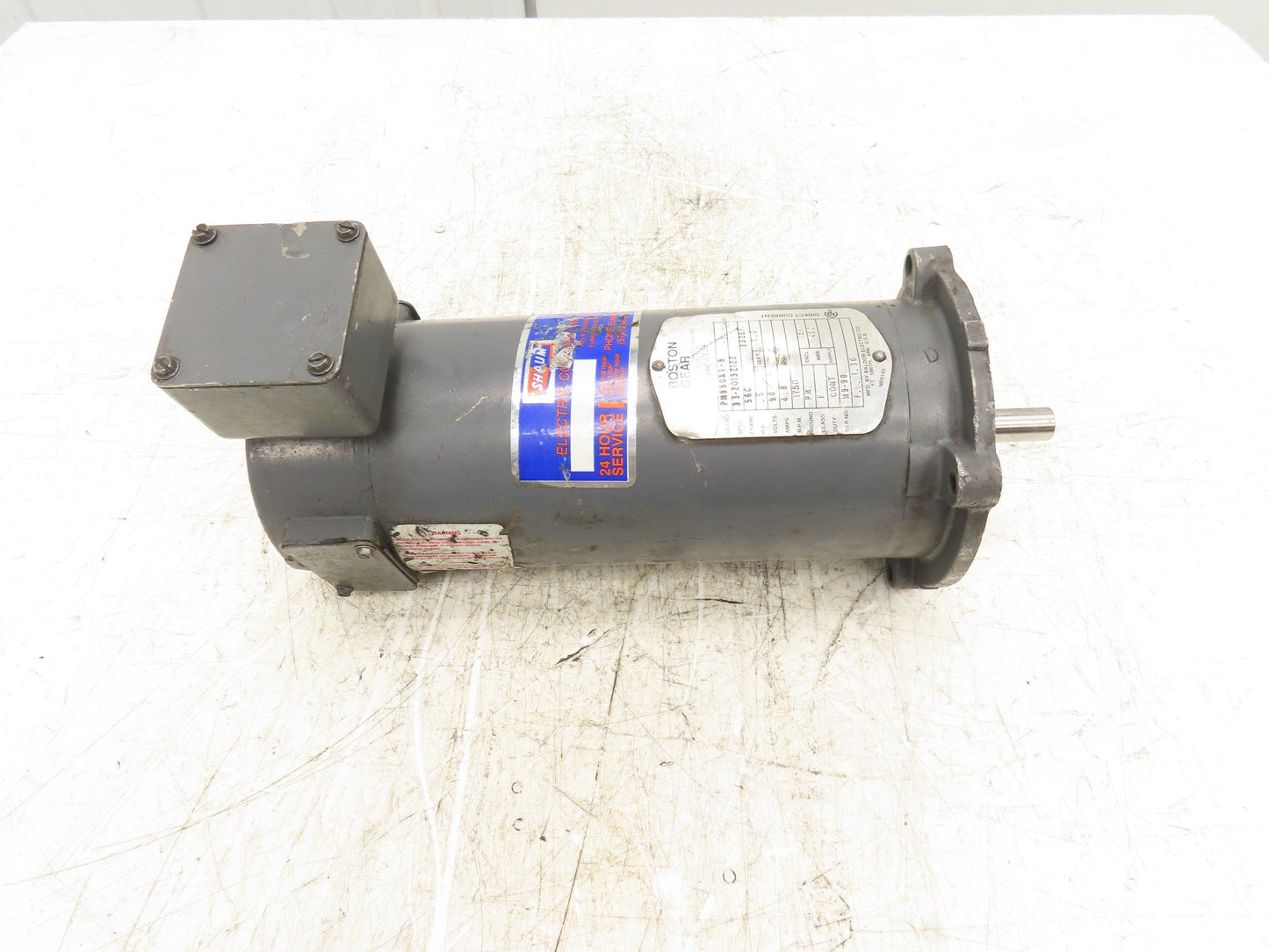 Boston Gear PM950AT-B Permanent Magnet DC Motor 90V .5Hp 1750 RPM 4.8A 56C 3336P