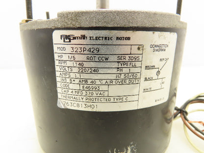 AO Smith 323P429 Air-Over Fan Blower Motor 1/6Hp 1140 RPM 240V 1PH Type FLL