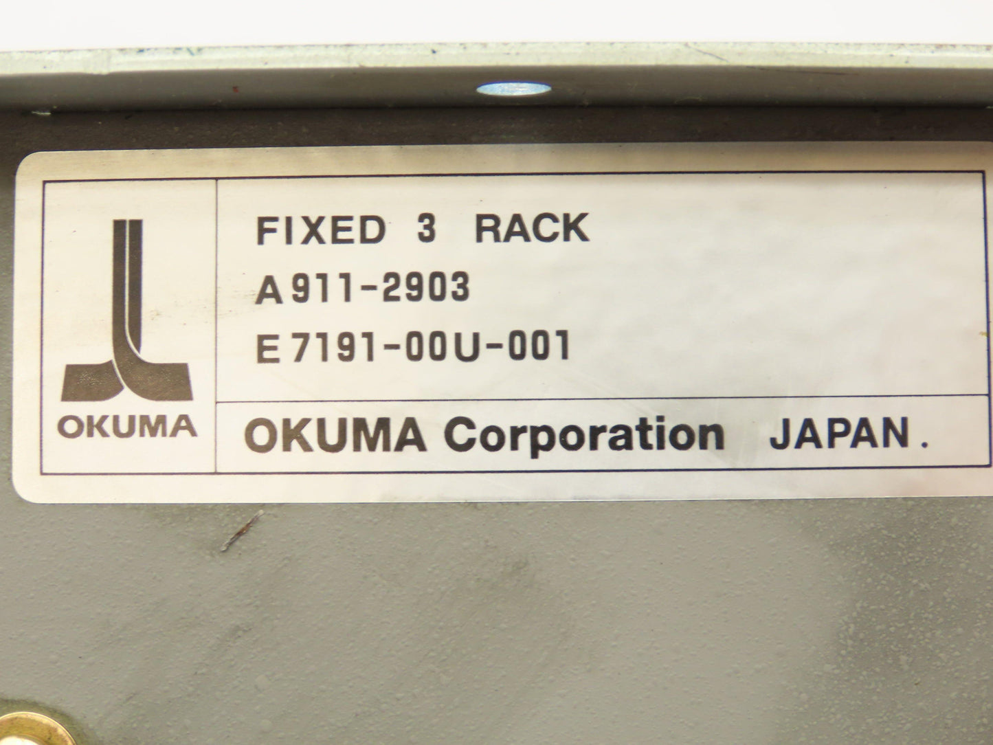 Okuma E7191-00U-001 Fixed 3-Rack PLC Chassis with Motherboard 1911-2903