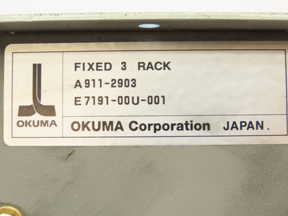 Okuma E7191-00U-001 Fixed 3-Rack PLC Chassis with Motherboard 1911-2903
