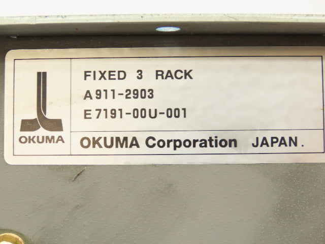 Okuma E7191-00U-001 Fixed 3-Rack PLC Chassis with Motherboard 1911-2903