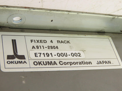 Okuma E7191-00U-002 Fixed 4-Rack PLC Chassis Unit with Motherboard 1911-2904