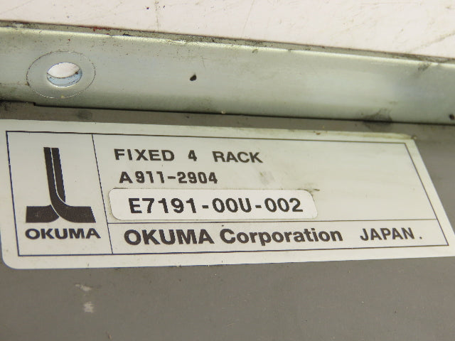 Okuma E7191-00U-002 Fixed 4-Rack PLC Chassis Unit with Motherboard 1911-2904