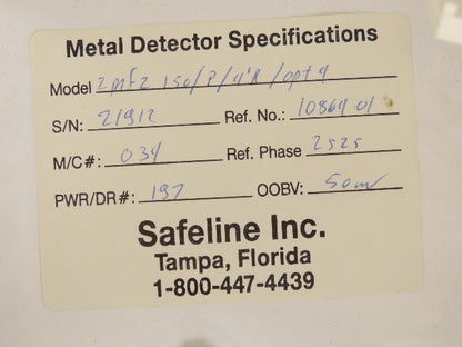 Safeline VITPW Metal Detector Control Unit Head No Sensor Mettler Toledo
