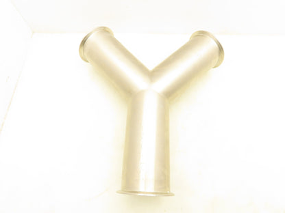 Stainless Steel 4" Y Sanitary Tee 316L N6J6 Ferrule Triclamp