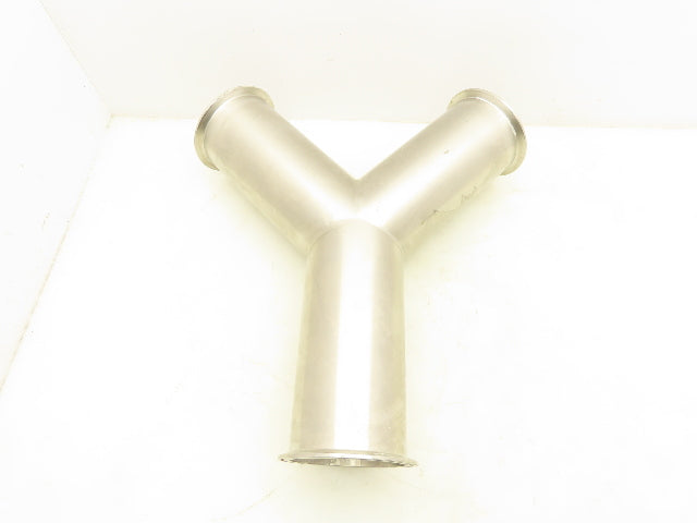 Stainless Steel 4" Y Sanitary Tee 316L N6J6 Ferrule Triclamp