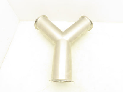 Stainless Steel 4" Y Sanitary Tee 316L N6J6 Ferrule Triclamp