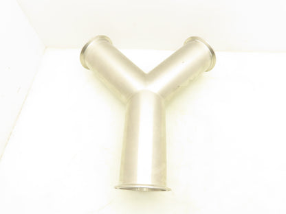 Stainless Steel 4" Y Sanitary Tee 316L N6J6 Ferrule Triclamp