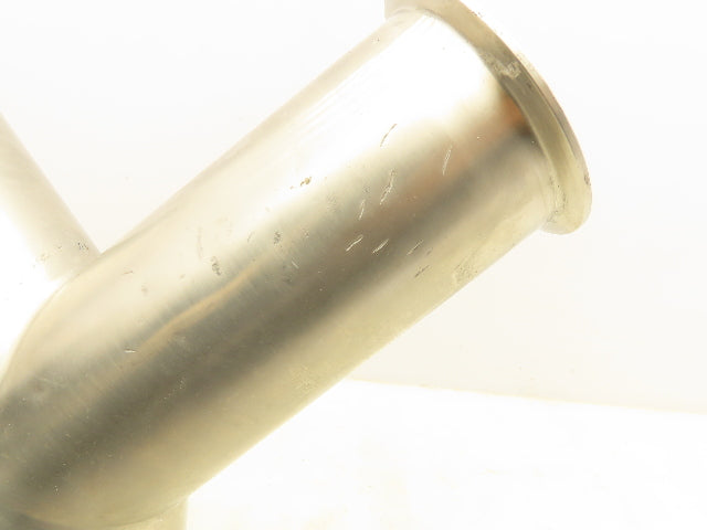 Stainless Steel 4" Y Sanitary Tee 316L N6J6 Ferrule Triclamp