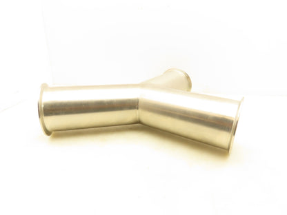 Stainless Steel 4" Y Sanitary Tee 316L N6J6 Ferrule Triclamp