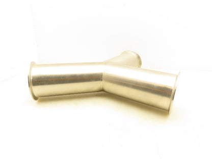 Stainless Steel 4" Y Sanitary Tee 316L N6J6 Ferrule Triclamp