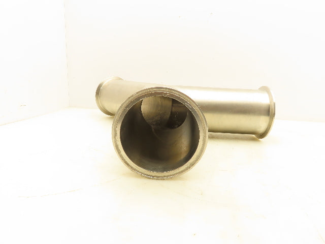Stainless Steel 4" Y Sanitary Tee 316L N6J6 Ferrule Triclamp