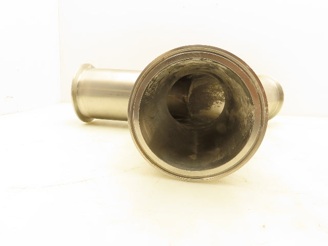 Stainless Steel 4" Y Sanitary Tee 316L N6J6 Ferrule Triclamp