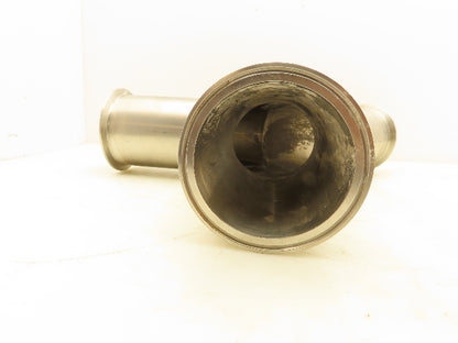 Stainless Steel 4" Y Sanitary Tee 316L N6J6 Ferrule Triclamp
