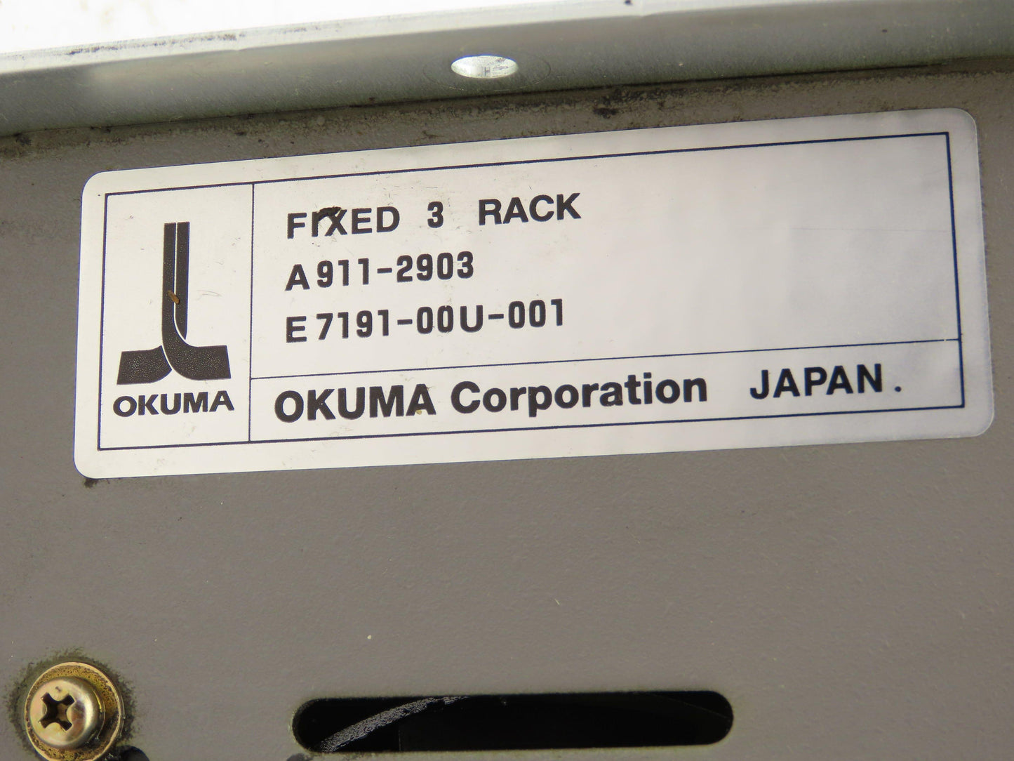 Okuma E7191-00U-001 Fixed 3-Rack PLC Chassis Motherboard 1911-2903