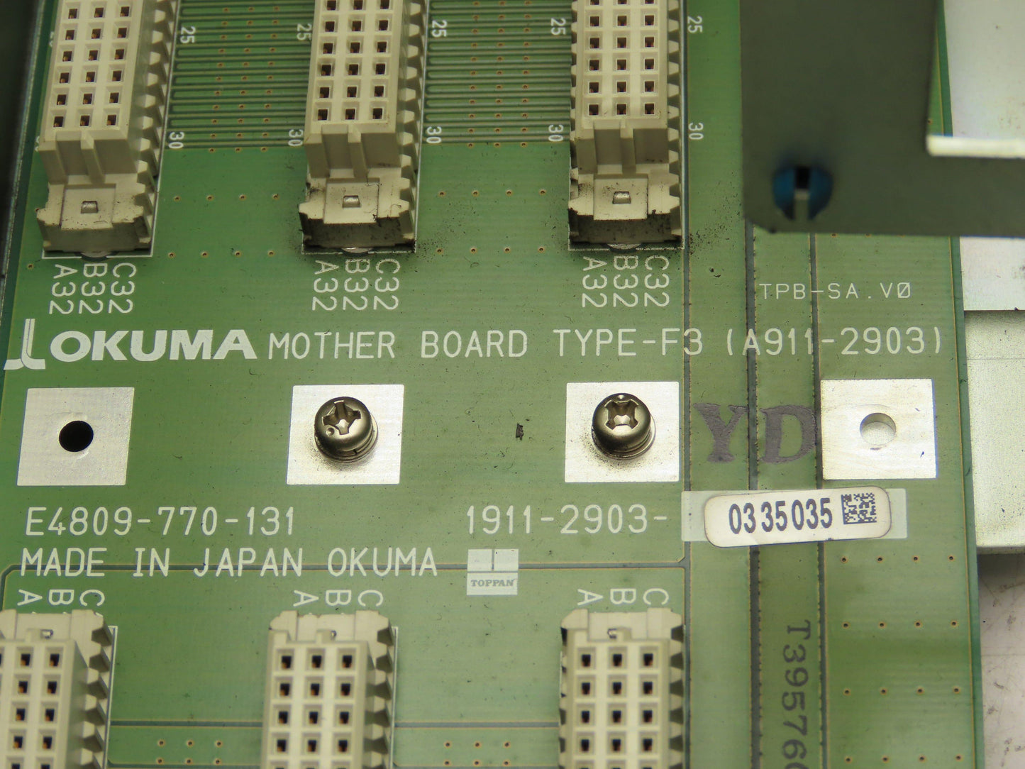 Okuma E7191-00U-001 Fixed 3-Rack PLC Chassis Motherboard 1911-2903