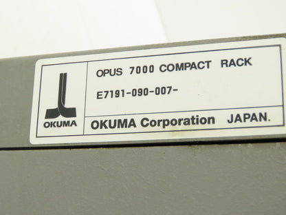 Okuma E7191-090-007 Opus7000 Docking Compact Rack PLC Chassis w/Motherboards