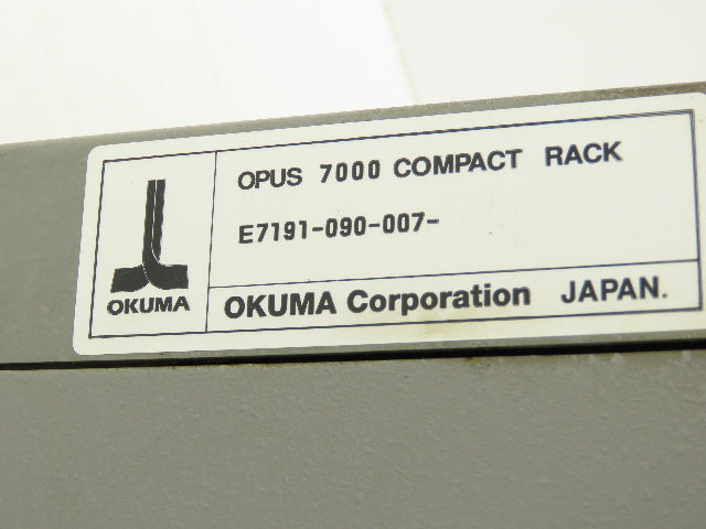 Okuma E7191-090-007 Opus7000 Docking Compact Rack PLC Chassis w/Motherboards