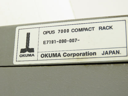 Okuma E7191-090-007 Opus7000 Docking Compact Rack PLC Chassis w/Motherboards