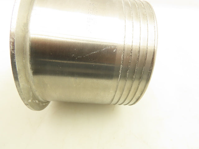 Sanitary Tube Fitting 4" Triclamp Barbed 102mm OD SS 304 Lot of 2
